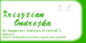 krisztian ondrejka business card